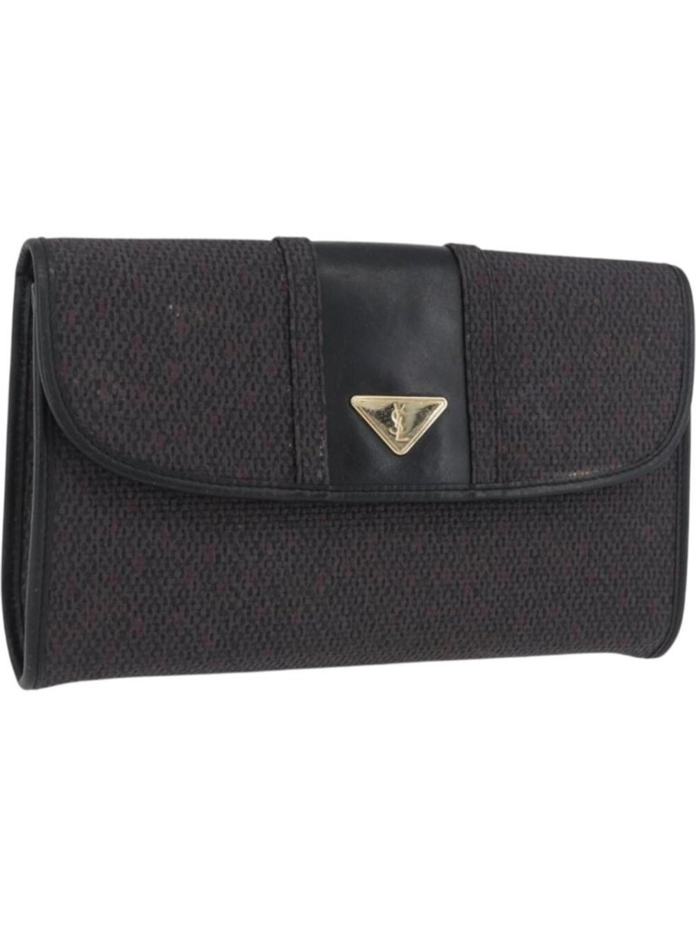 SAINT LAURENT Clutch Bag PVC Purple Gold
